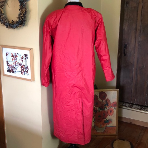 Vintage TALBOTS size Large Waterproof RAINCOAT Flannel Lined Classic Preppy - Picture 5 of 16